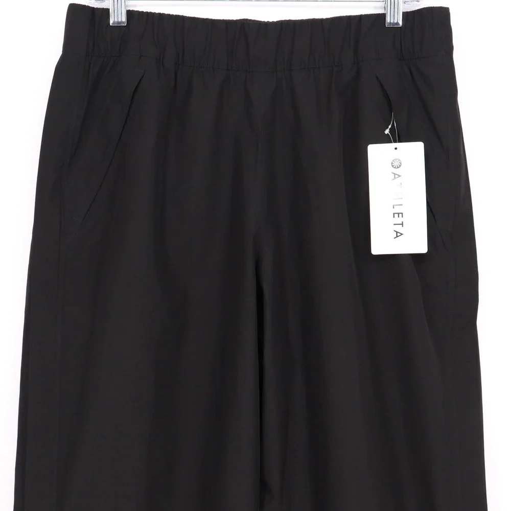 Athleta Rainout Traverse Pant Womens Size M Black Waterproof Wide Leg Sporty NWT - Picture 5 of 9